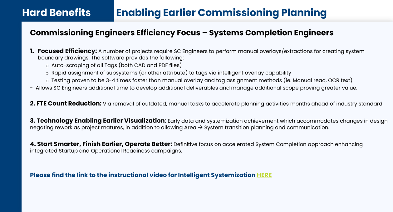 Earlier Commissioning Planning